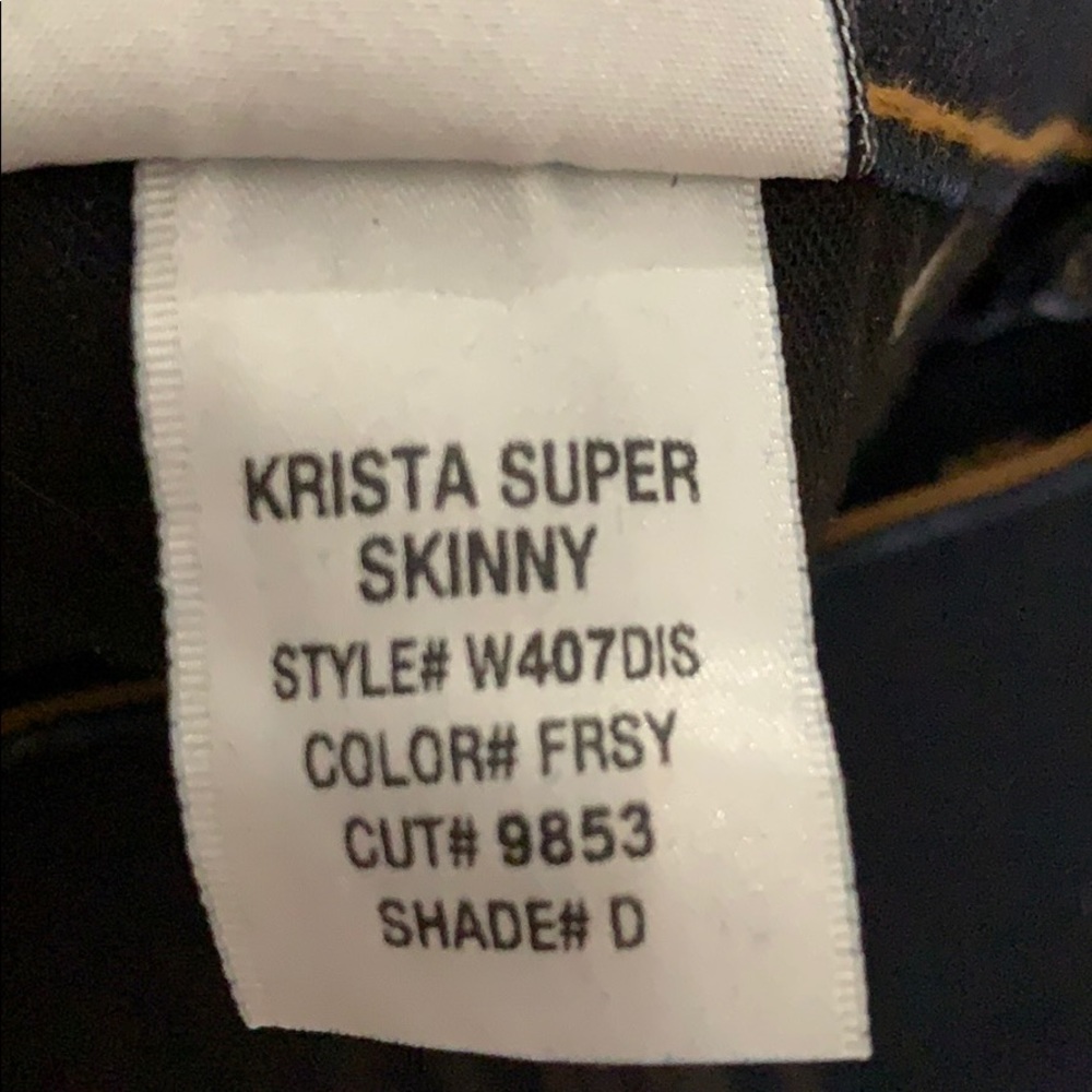 Hudson dark wash Krista Super Skinny jeans size 27 - Picture 4 of 9